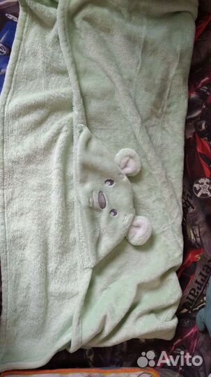 Плед детский мягкий с капюшоном