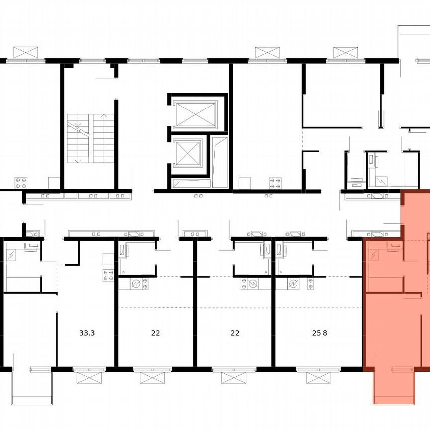 1-к. квартира, 45,1 м², 5/14 эт.