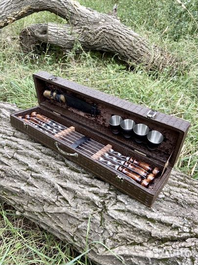 Набор для пикника шашлычный набор шампура в кейсе