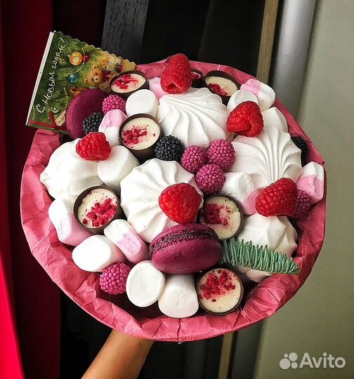 Вкусные букеты из зефира