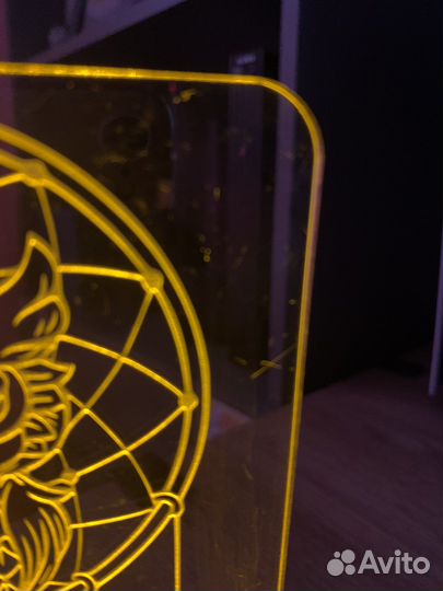 Настольный светильник/ночник из оргстекла Сова