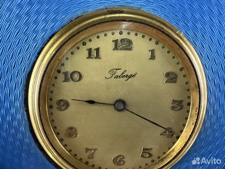 Часы серебряные с эмалью, 84 Фаберже.Арт-Деко