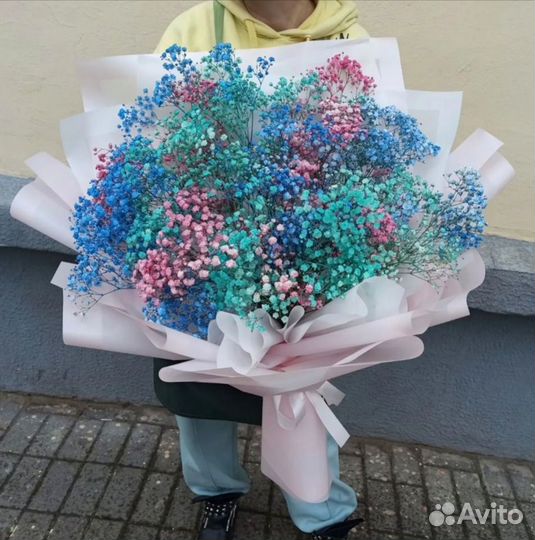 Букеты-гиганты из Гипсофилы