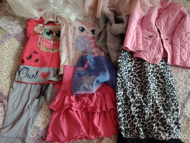 Детская одежда для девочек пакетом 104 110