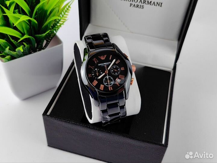 Часы мужские Emporio Armani керамические черные