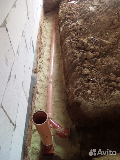 Водопровод, канализация, септик,прокол под дорогой