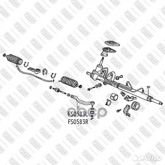 Наконечник рулевой тяги левый honda Civic 91-R