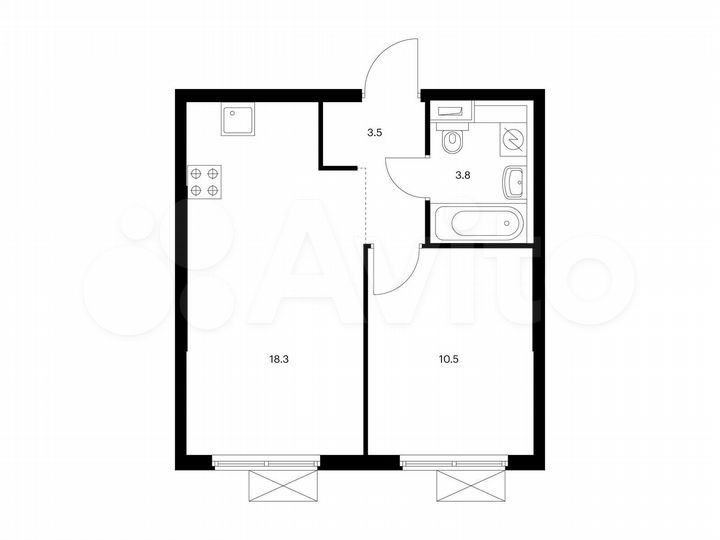 1-к. квартира, 36,1 м², 11/16 эт.