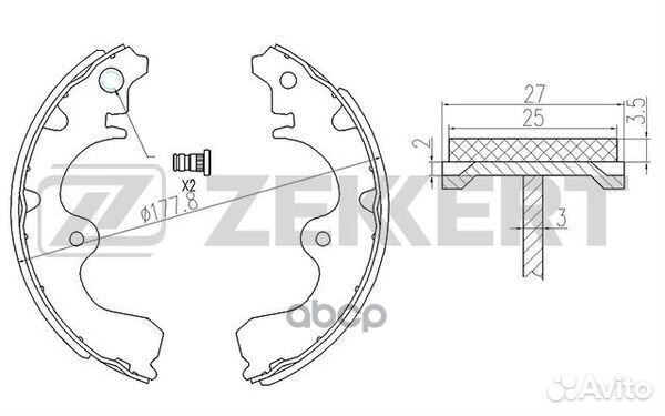 Колодки тормозные Toyota Paseo (L440, L540) 96