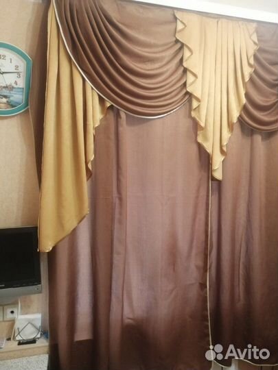 Шторы с ламбрекеном и тюль