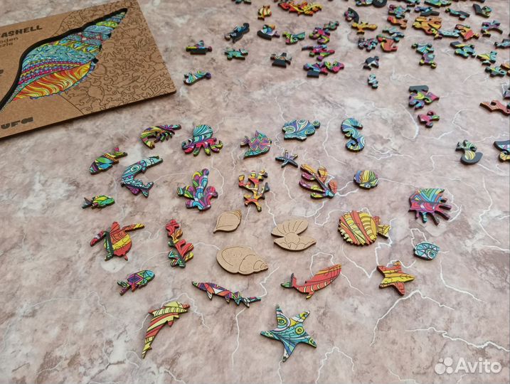 Паззл деревянный zufa ракушка