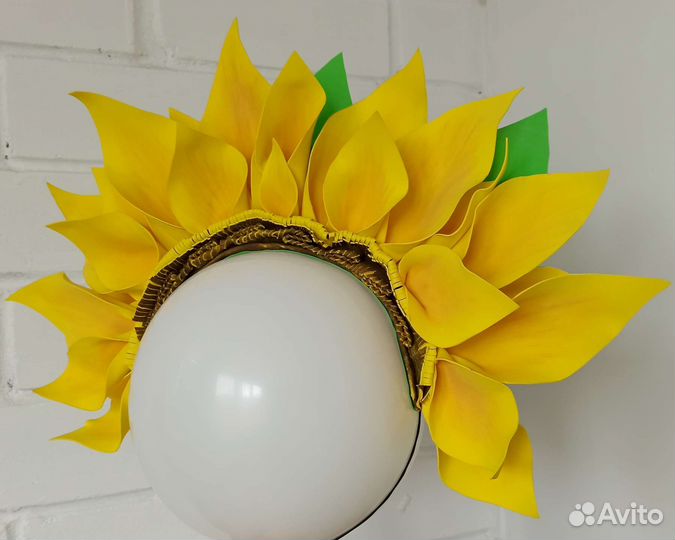 Ободок-кокошник подсолнух