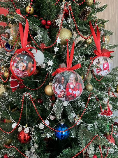 Новогодние ёлочные шары с фото