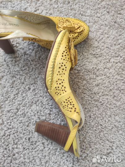 Вестфалика 37 р кожаные слингбэки босоножки