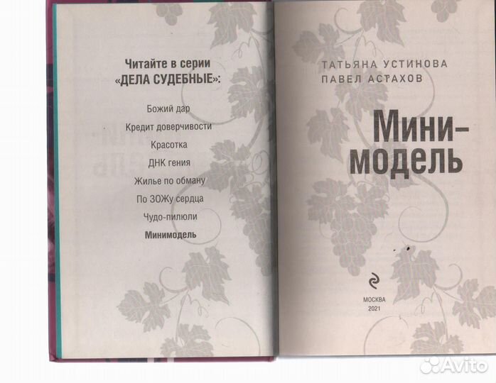 Мини-модель Устинова Татьяна Астахов Павел