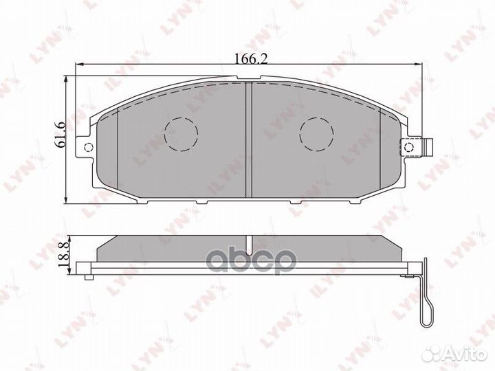 Колодки тормозные дисковые перед BD5715 LYN