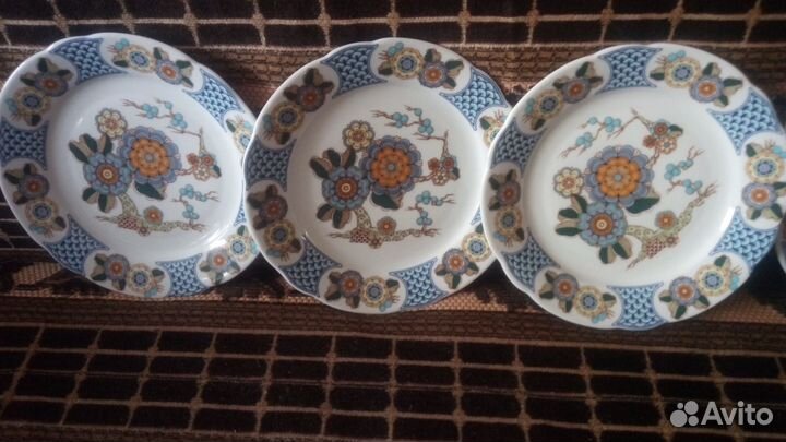 Десертный набор кахла ГДР. Редкость