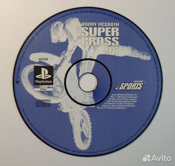 PS1 Jeremy McGrath Supercross 98 (PAL) Лицензия