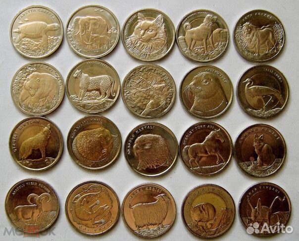 Монеты Красная Книга Турции, Животные