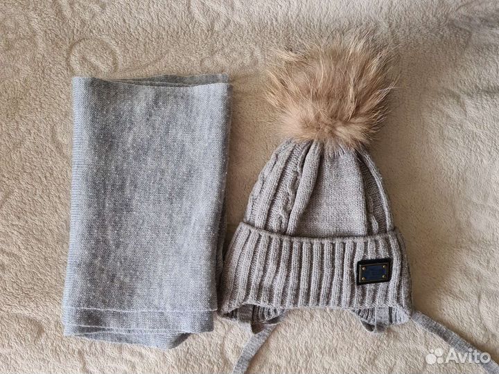 Комплект шапка и шарф для мальчика