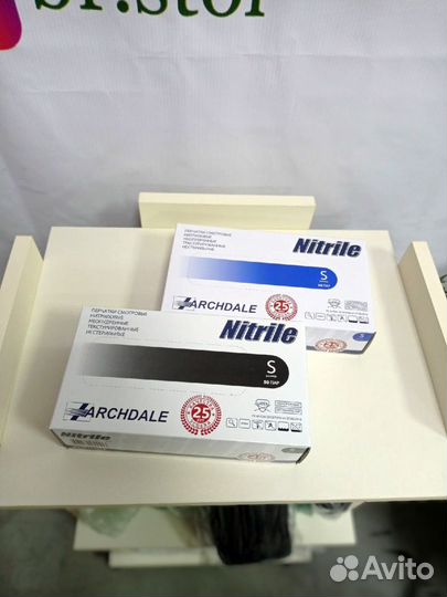 Перчатки нитриловые S