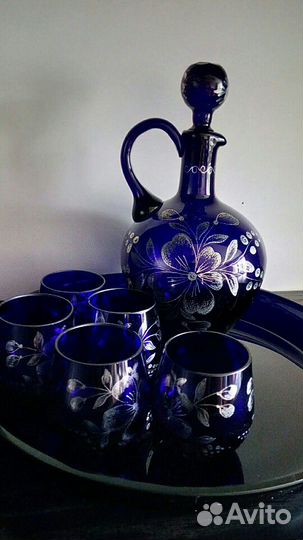 Набор Кобальт Стекло Царская Россия