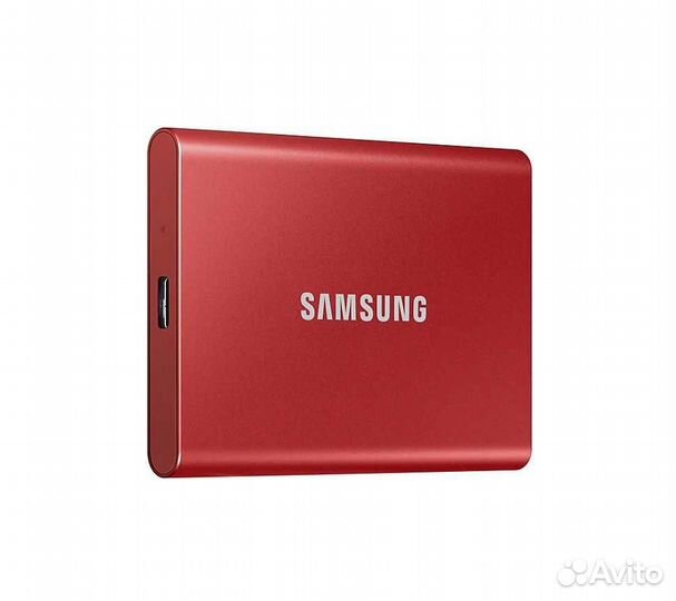 Внешний SSD Samsung T7 500Gb, красный (MU-PC500R/W