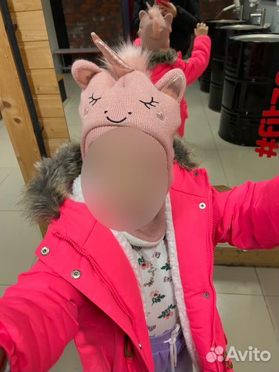 Куртка зимняя для девочки 116 детский мир