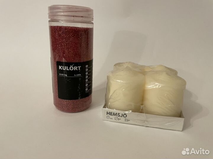 Икеа Хемшё свечи Кулорт декоративное стекло блеск