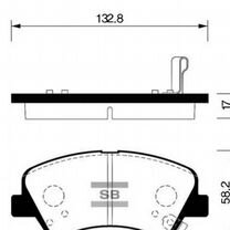 Sangsin brake GP1399 Колодки передние hyundai solaris 2010- GP1399