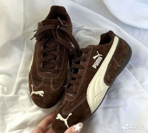 Кроссовки puma speedcat коричневые