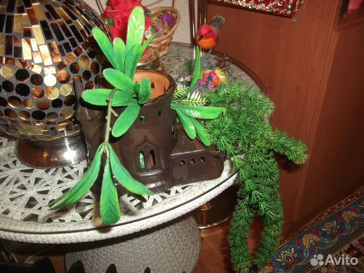 Грот с растениями для аквариума 2 вида