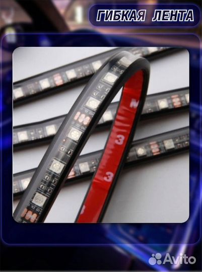 Подсветка салона ног в авто / Цветомузыка в машину