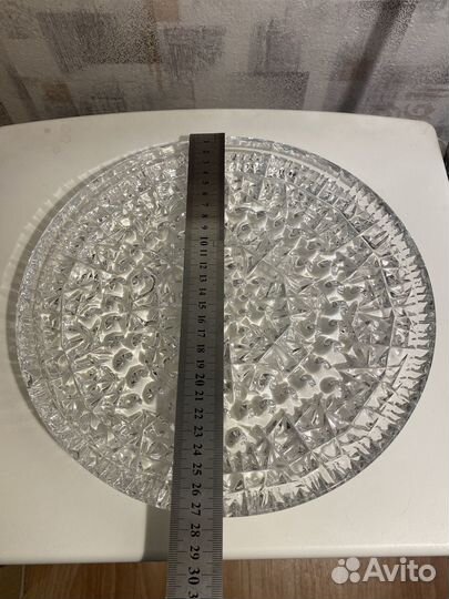 Большое стеклянное блюдо СССР