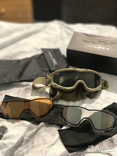 Wiley X Spear Dual Lens Tan -Grey/Clear/Light Rust