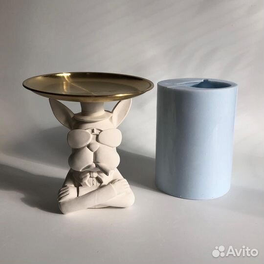 Силиконовая форма Конфетница ключница бульдог