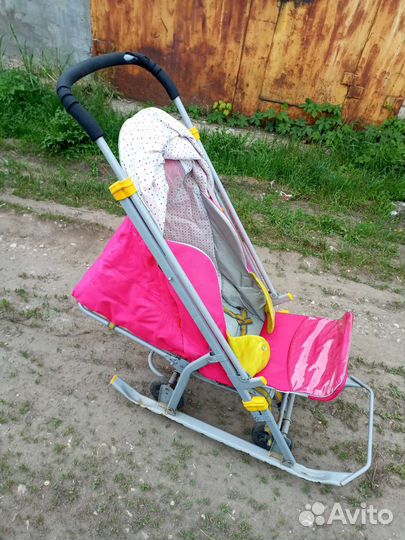 Детские санки коляска ника