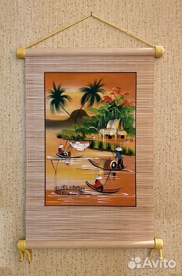 Сувениры из Вьетнама, веер, панно