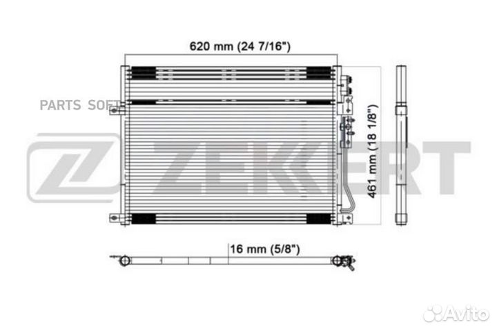 Радиатор кондиционера Jeep Commander 05, Grand Che