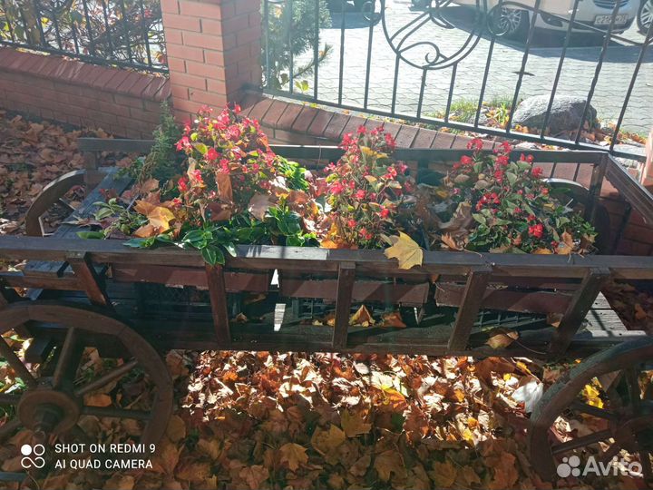 Телега деревянная