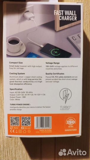 Блок питания ldnio USB 3.0А QC3.0+Lightning белый