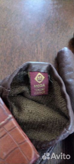 Перчатки женские кожаные размер L