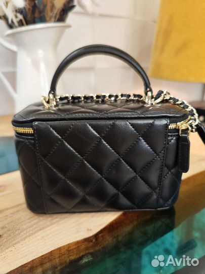 Сумка косметичка chanel vanity кожа Премиум