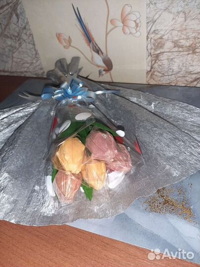 Букет шоколадных тюльпанов