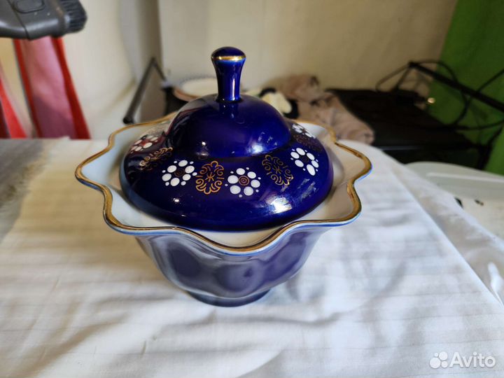 Сахарница кобальтовая Бронницы