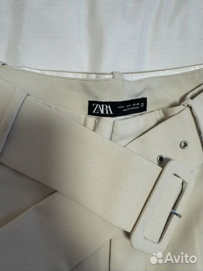 Брюки zara бежевые