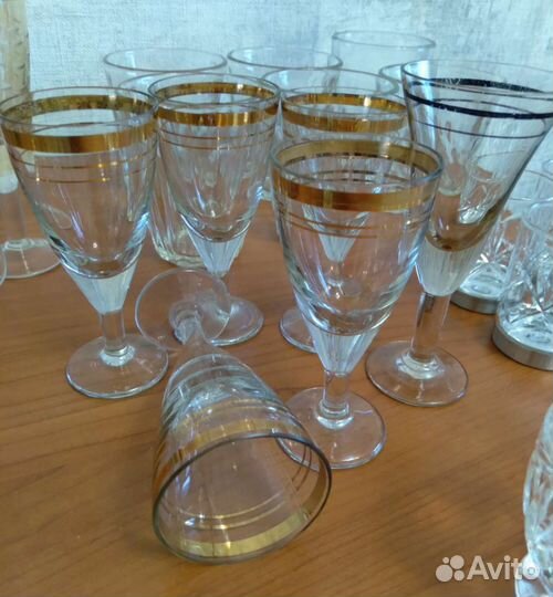 Рюмки, стопки, стаканы, вазы стекло СССР