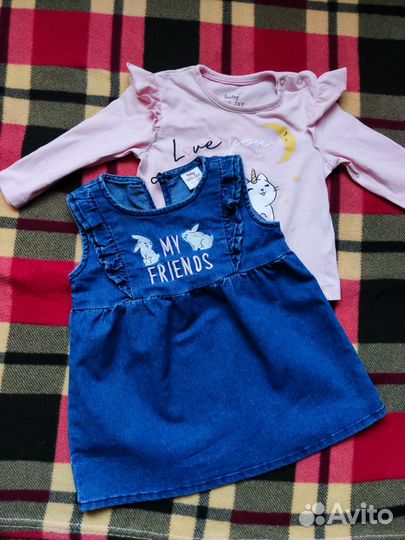 Платье-сарафан для девочки 74