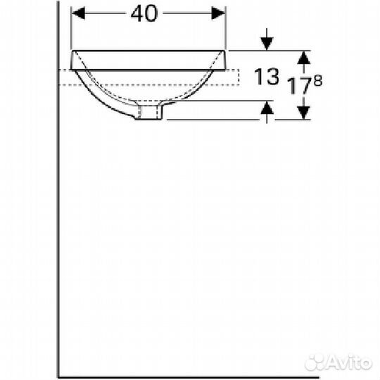 Раковина Geberit VariForm 55 500.736.01.2 Белая