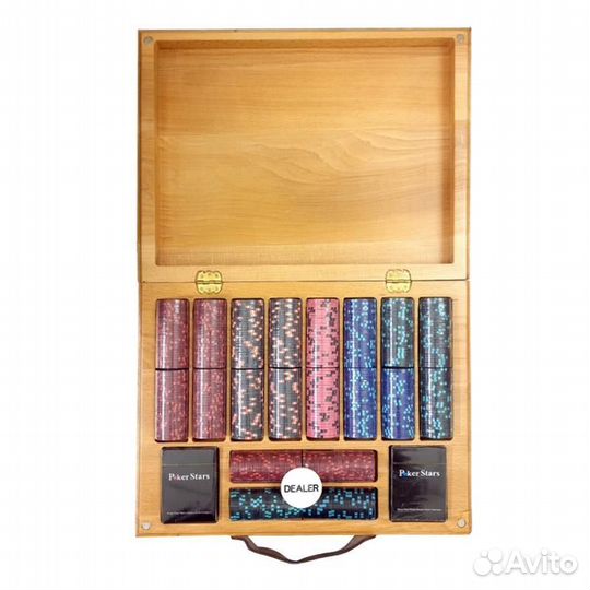 Набор для покера Casino Royale на 500 фишек в кейсе из бука 62338